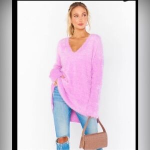 Show me your mu mu nwot oversized furry pull over sweater sz XS.Preppy girls y2k